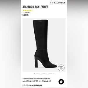 Steve Madden Archers Black Leather 8